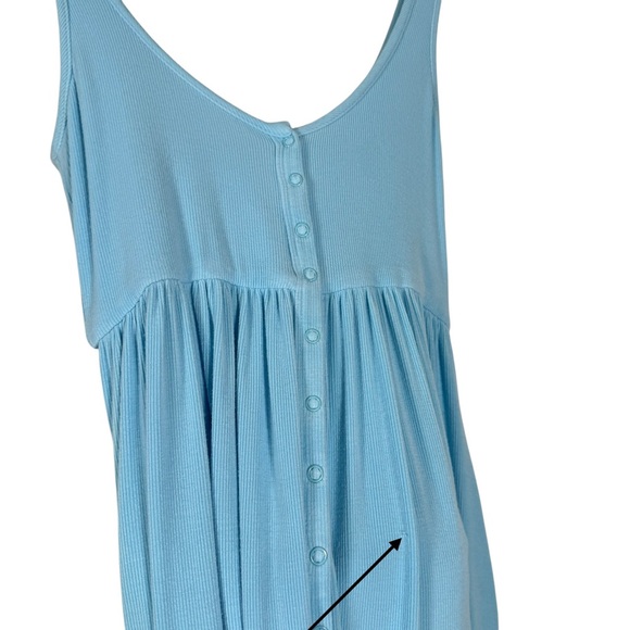 Hatch Size XS (0) Softest Rib Nursing Tank Dress Snap Button Front Blue - Picture 4 of 8